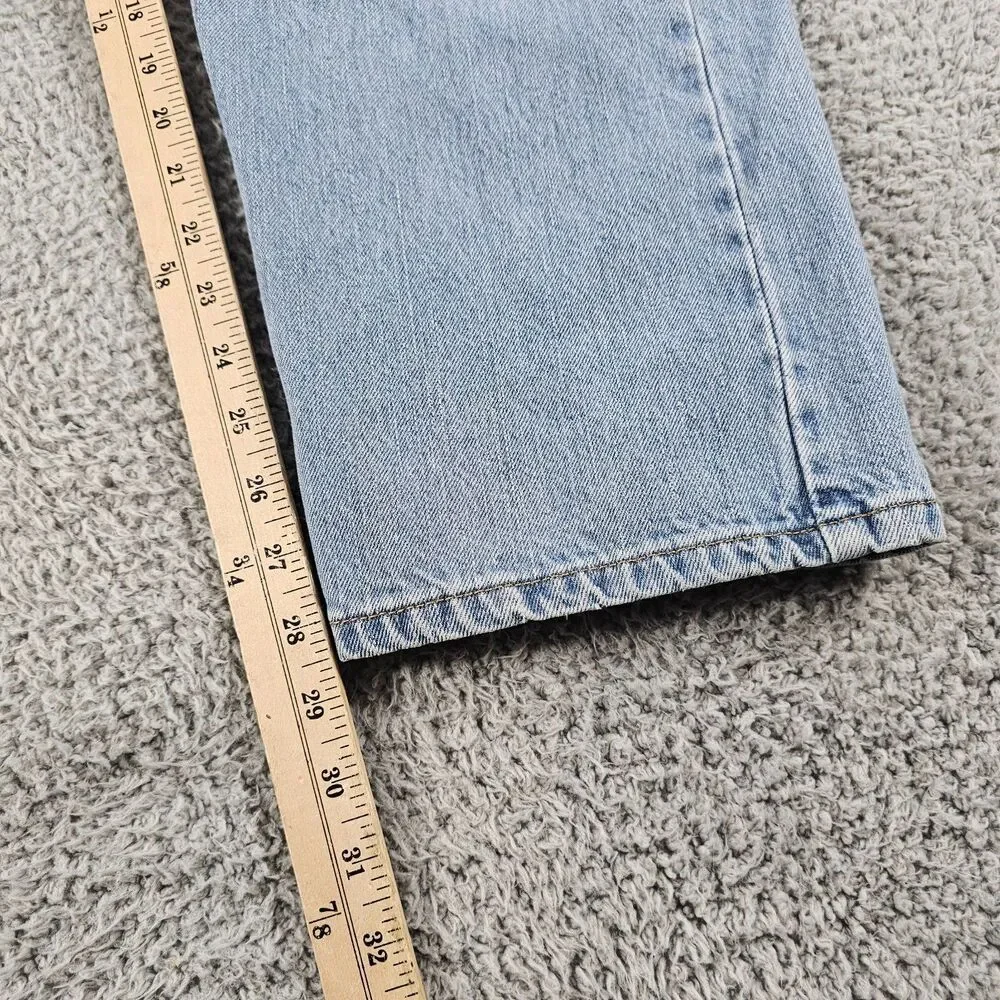 Levis 505 Jeans Mens 38x28 Blue Denim Regular Straight Grunge Y2K Vintage Casual